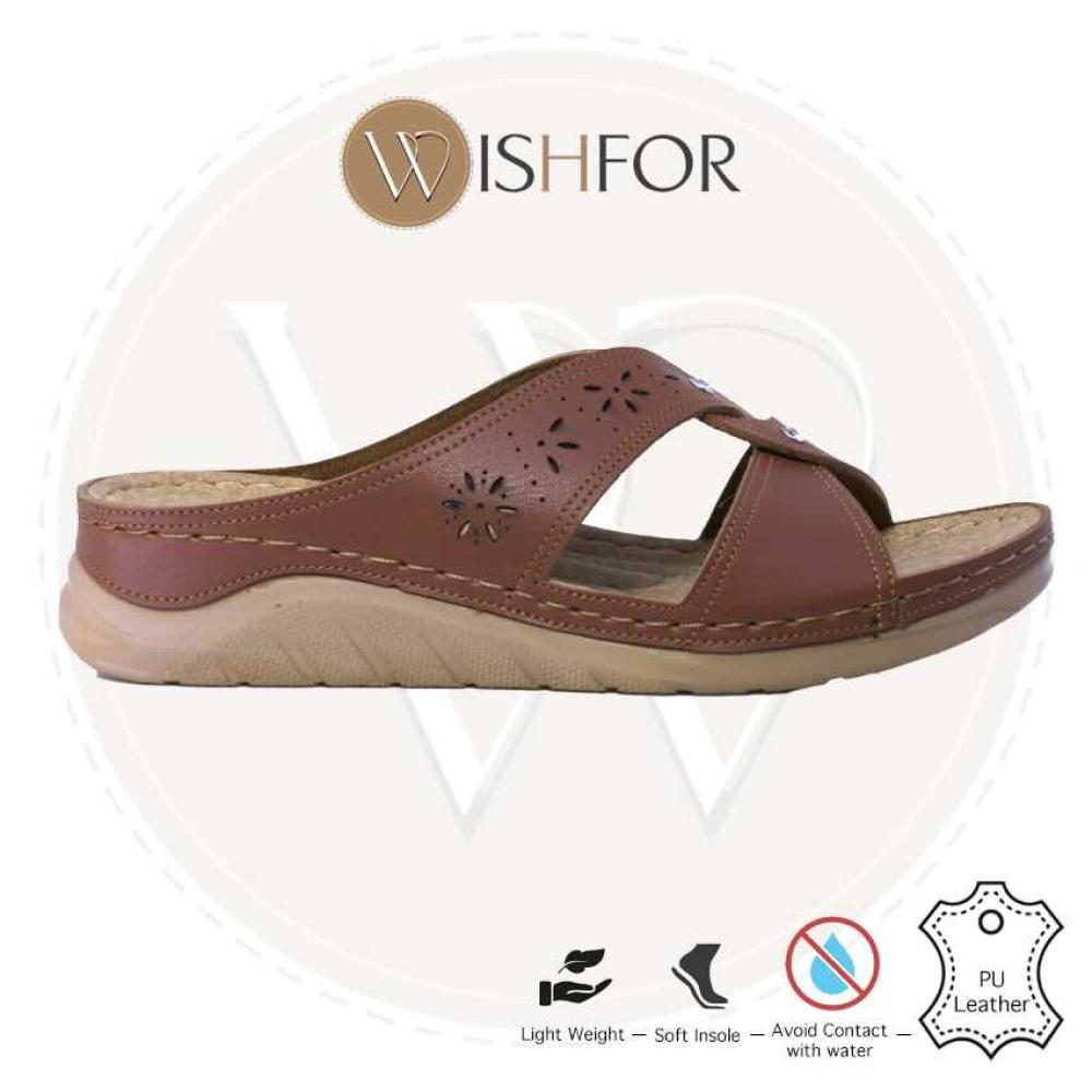 Wishfor comfort slipper light weight cross design upper